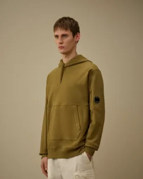 Diagonal-Fleece-Kapuzen-Lens-Sweatshirt