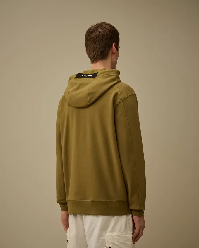 Diagonal-Fleece-Kapuzen-Lens-Sweatshirt