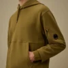 Diagonal-Fleece-Kapuzen-Lens-Sweatshirt