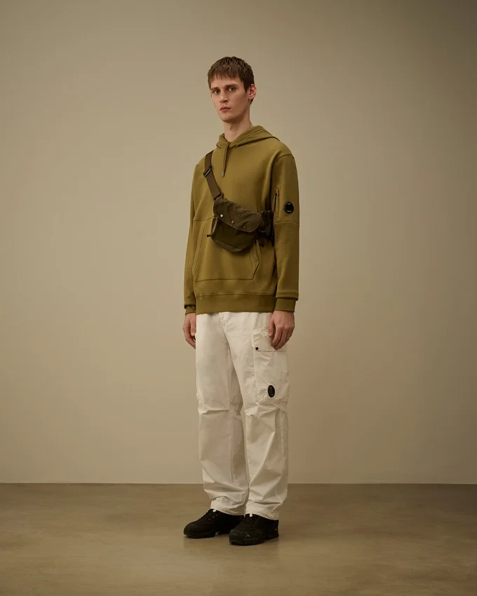 Diagonal-Fleece-Kapuzen-Lens-Sweatshirt