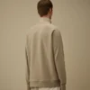 Diagonal Raised Fleece-Sweatshirt mit halbem Reißverschluss und „Lens“-Motiv