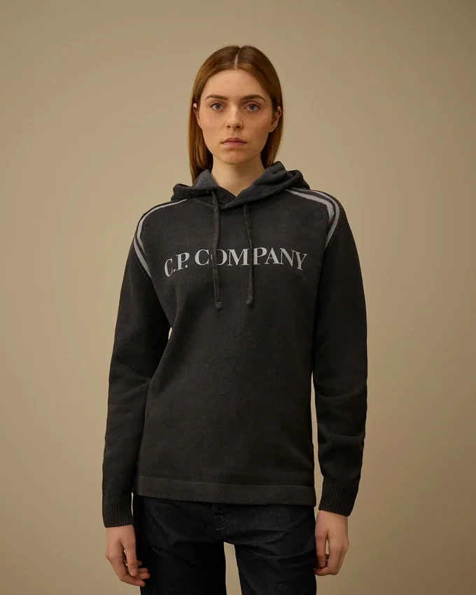 Doppelt gefärbter Kapuzenpullover aus Baumwoll-Chenille