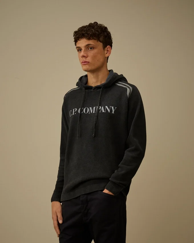 Doppelt gefärbter Kapuzenpullover aus Baumwoll-Chenille