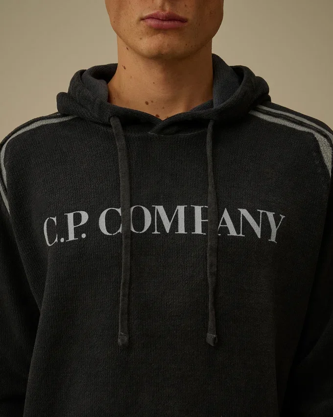 Doppelt gefärbter Kapuzenpullover aus Baumwoll-Chenille