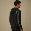 Doppelt gefärbter Kapuzenpullover aus Baumwoll-Chenille