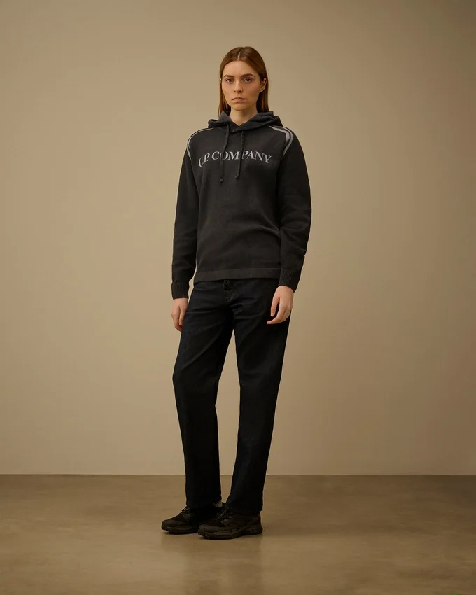 Doppelt gefärbter Kapuzenpullover aus Baumwoll-Chenille
