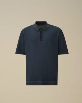Doppelt gefärbtes Polohemd aus Baumwollkrepp