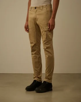 Ergonomische Cargo-Hose aus Stretch-Satin mit Logo