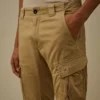 Ergonomische Cargo-Hose aus Stretch-Satin mit Logo