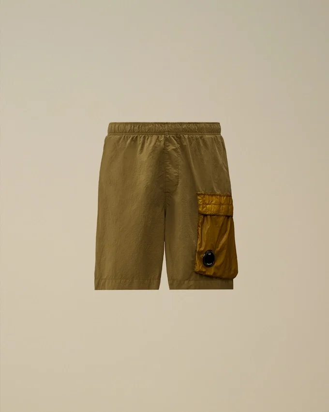Flatt Nylon-Cargo-Badeshorts mit gemischten Linsen
