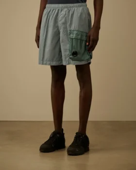Flatt Nylon-Cargo-Badeshorts mit gemischten Linsen