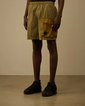 Flatt Nylon-Cargo-Badeshorts mit gemischten Linsen
