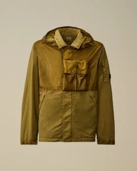Flatt Nylon-Misch-Kapuzenjacke mit Linsen