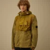 Flatt Nylon-Misch-Kapuzenjacke mit Linsen