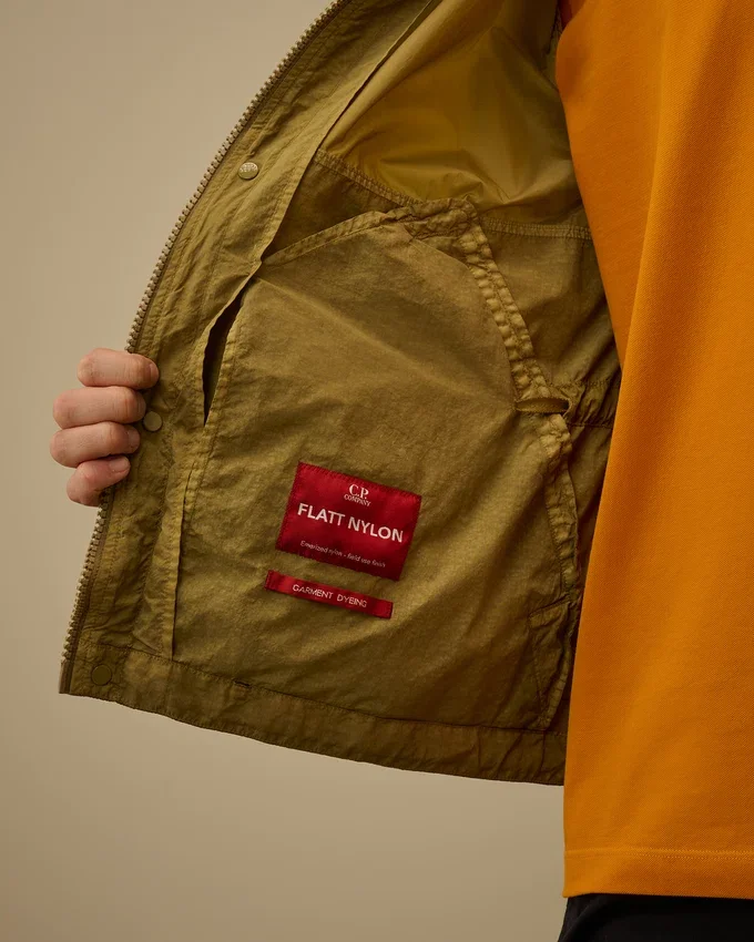 Flatt Nylon-Misch-Kapuzenjacke mit Linsen