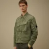 Heavy Chrome-R Overshirt mit Reißverschluss und Brillen-Detail