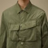 Heavy Chrome-R Overshirt mit Reißverschluss und Brillen-Detail