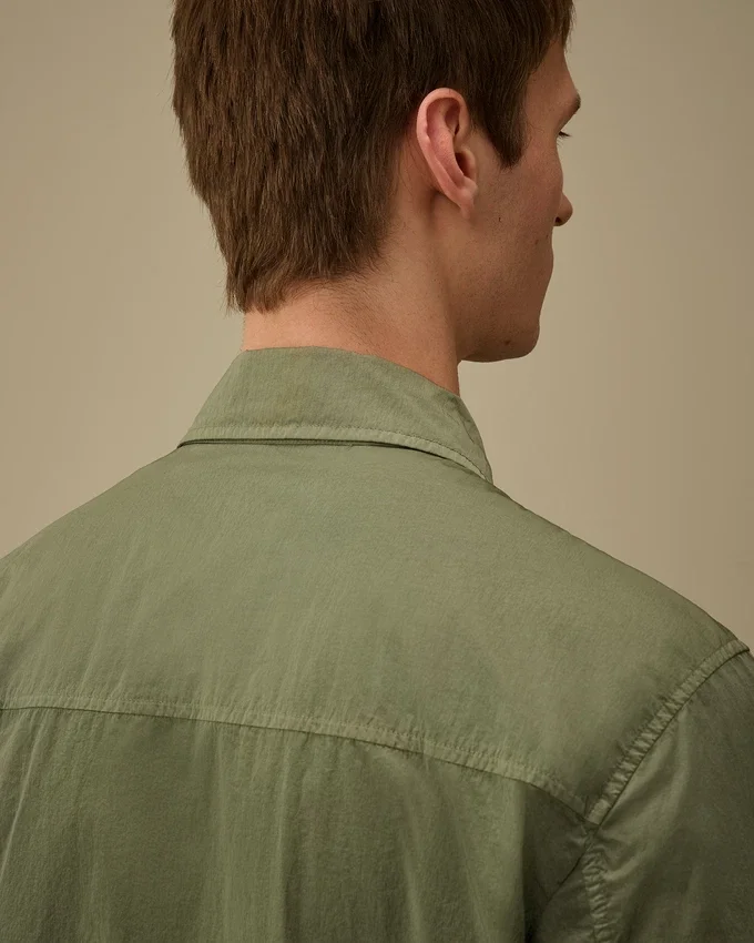 Heavy Chrome-R Overshirt mit Reißverschluss und Brillen-Detail