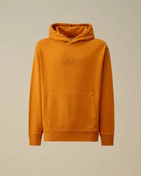Kapuzen-Sweatshirt aus diagonal gewebtem Baumwoll-Fleece