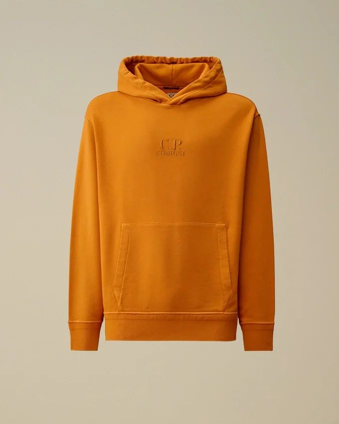 Kapuzen-Sweatshirt aus diagonal gewebtem Baumwoll-Fleece