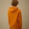 Kapuzen-Sweatshirt aus diagonal gewebtem Baumwoll-Fleece