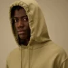 Kapuzen-Sweatshirt aus diagonal gewebtem Baumwollfleece mit Lens-Optik