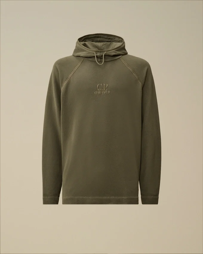 Kapuzen-Sweatshirt aus schwerem Piqué