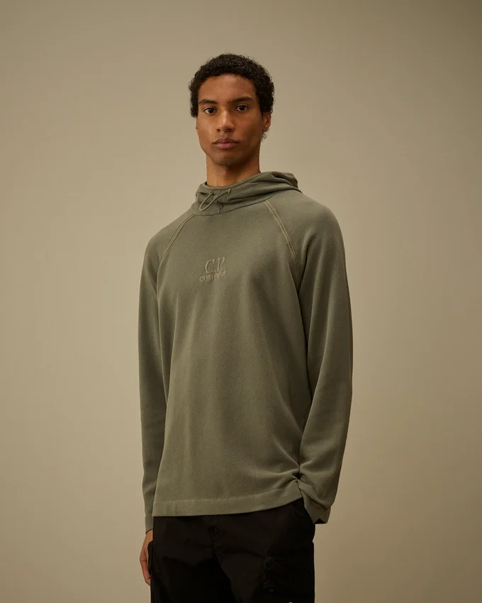 Kapuzen-Sweatshirt aus schwerem Piqué