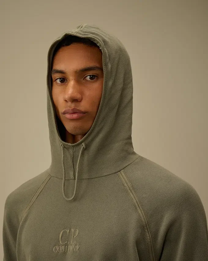 Kapuzen-Sweatshirt aus schwerem Piqué