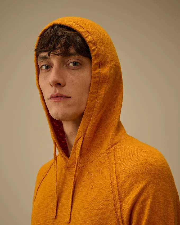 Kapuzenpullover aus Baumwolle/Nylon mit Lens-Elementen