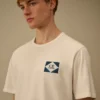 Kompaktes 20/1-Jersey-Hemd mit kurzen Ärmeln und Logo