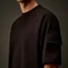 Kurzarm-Sweatshirt aus Stretch-Fleece der Metropolis Series