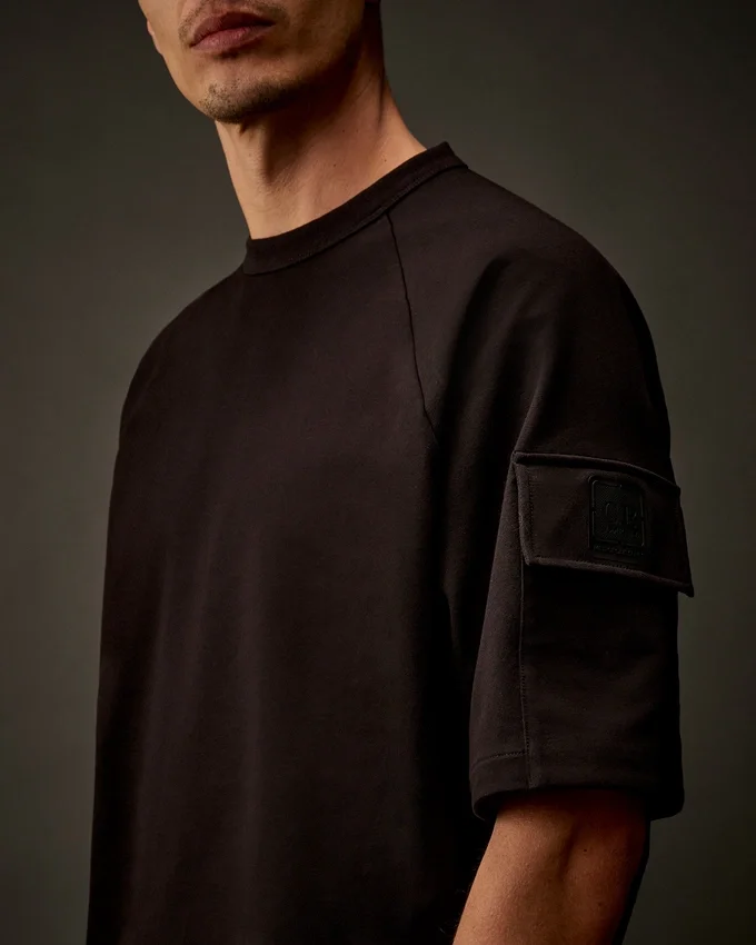 Kurzarm-Sweatshirt aus Stretch-Fleece der Metropolis Series