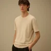 Kurzärmeliger Pullover aus Baumwollkrepp