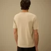 Kurzärmeliger Pullover aus Baumwollkrepp