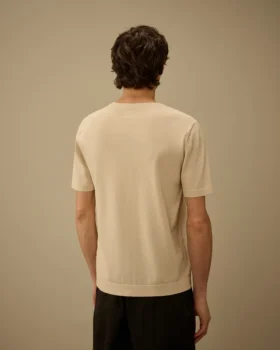 Kurzärmeliger Pullover aus Baumwollkrepp