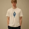 Kurzärmeliges britisches Matrosen-Hemd aus kompaktem 20/1-Jersey