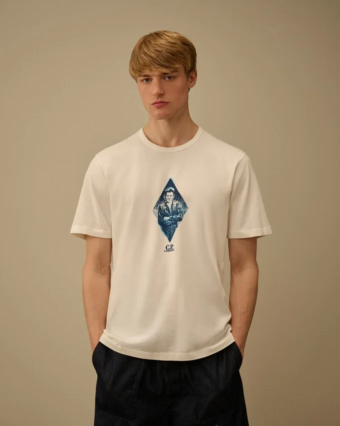 Kurzärmeliges britisches Matrosen-Hemd aus kompaktem 20/1-Jersey