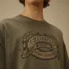 Kurzärmeliges, kastenförmiges Logo-Hemd aus 20/1-Jersey