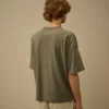 Kurzärmeliges, kastenförmiges Logo-Hemd aus 20/1-Jersey