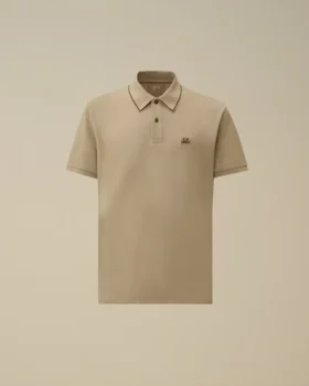 Kurzärmeliges Logo-Polohemd aus Stretch-Piqué