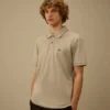 Kurzärmeliges Logo-Polohemd aus Stretch-Piqué