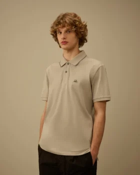 Kurzärmeliges Logo-Polohemd aus Stretch-Piqué
