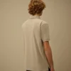 Kurzärmeliges Logo-Polohemd aus Stretch-Piqué