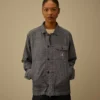 Langärmliges Chambray-Hemd mit Reißverschluss