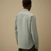 Langärmliges Lens-Hemd aus Bio-Gabardine