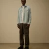 Langärmliges Lens-Hemd aus Bio-Gabardine