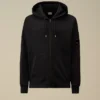 Leichtes Fleece-Kapuzensweatshirt mit Reißverschluss und „Lens“-Motiv