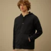 Leichtes Fleece-Kapuzensweatshirt mit Reißverschluss und „Lens“-Motiv
