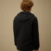 Leichtes Fleece-Kapuzensweatshirt mit Reißverschluss und „Lens“-Motiv
